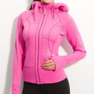 NWT Zella Size Medium Pink Fleece Relaxed Fit Full Zip Athletic Hoodie!!